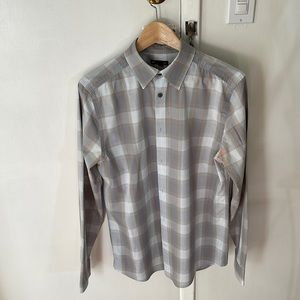 GAP Long sleeve cotton shirt Grey/blue color